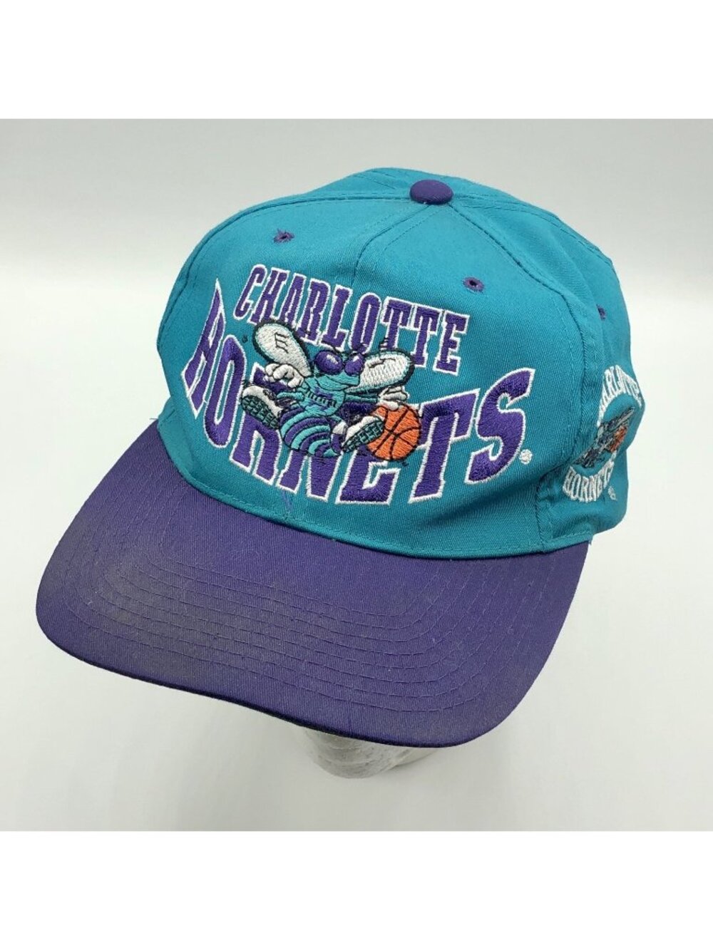 Vintage 90s Charlotte Hornets G Cap GCC Snapback Hat Embroidered NBA